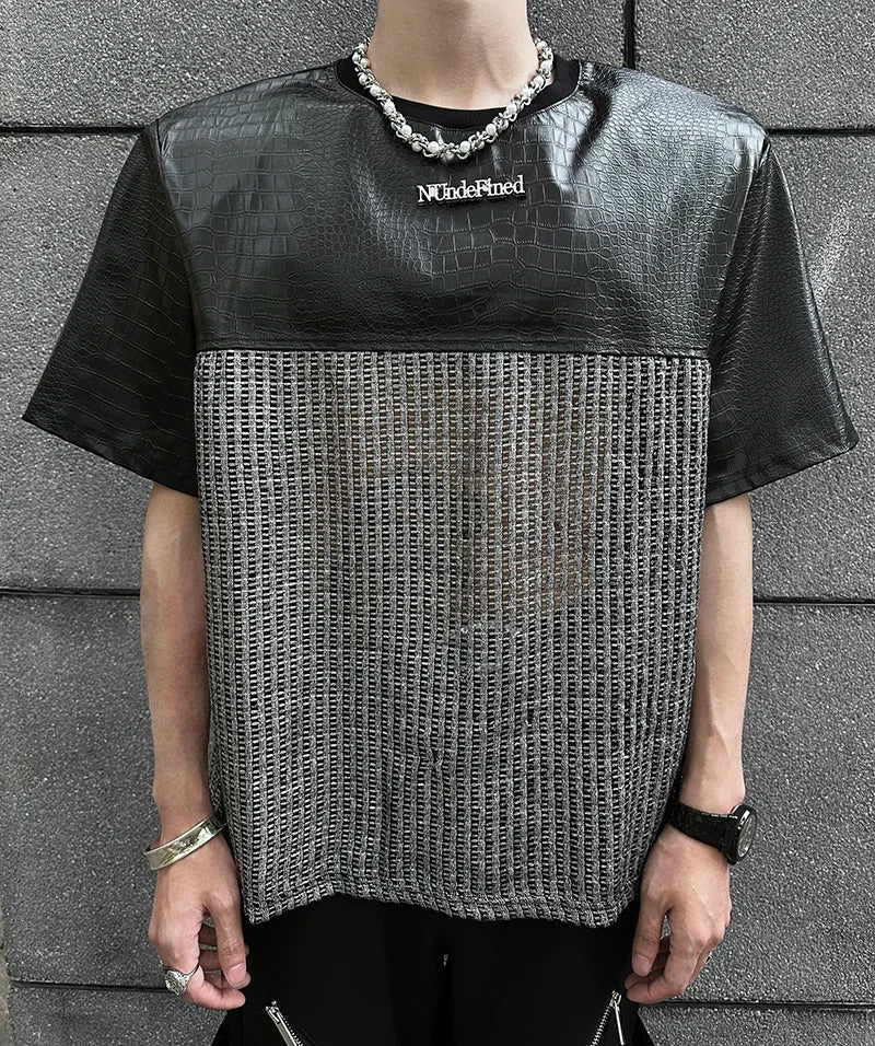 Chrome Grid Splice Panel Tee - Notkicks