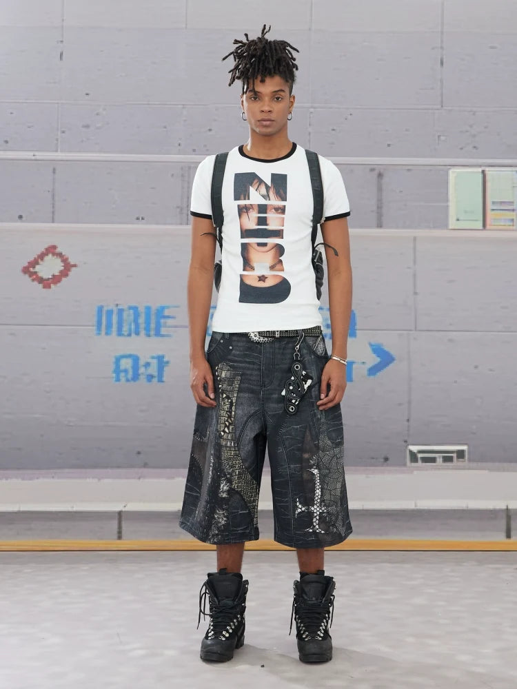 Ringer Tee with Photo Collage Graphic - Notkicks