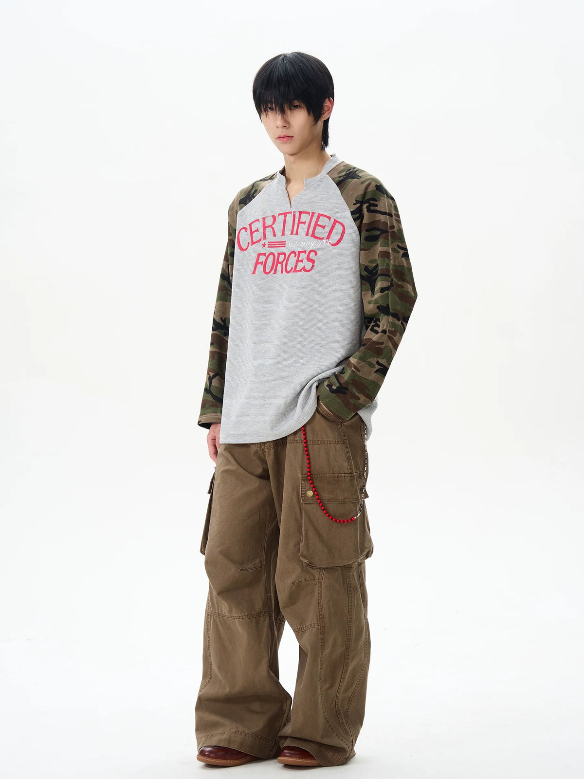 Camo Forces Varsity Henley - Notkicks