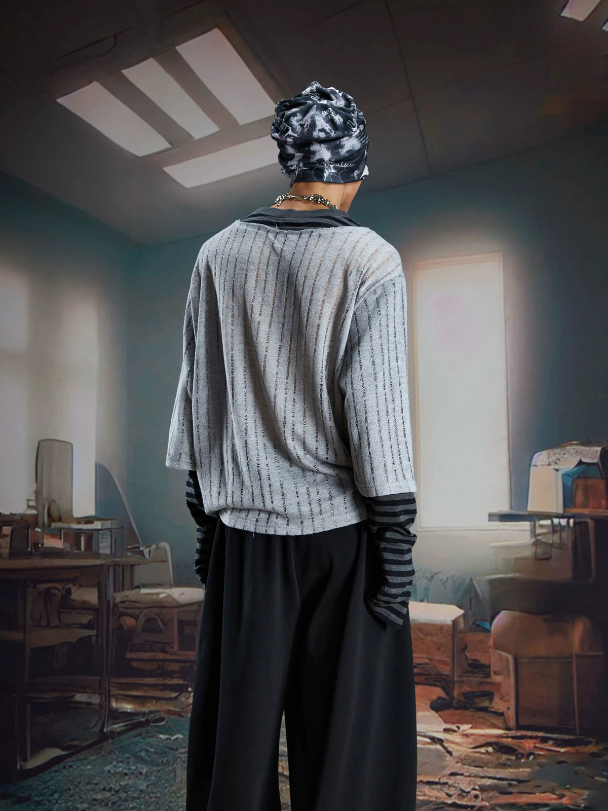 Beststuff Phantom Stripe Layered Tee - Notkicks