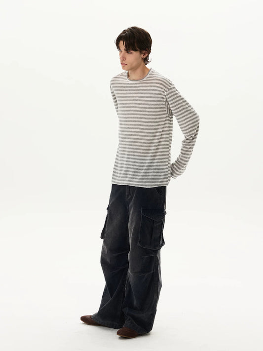 Tide Slouch Stripe Long Sleeve Tee - Notkicks