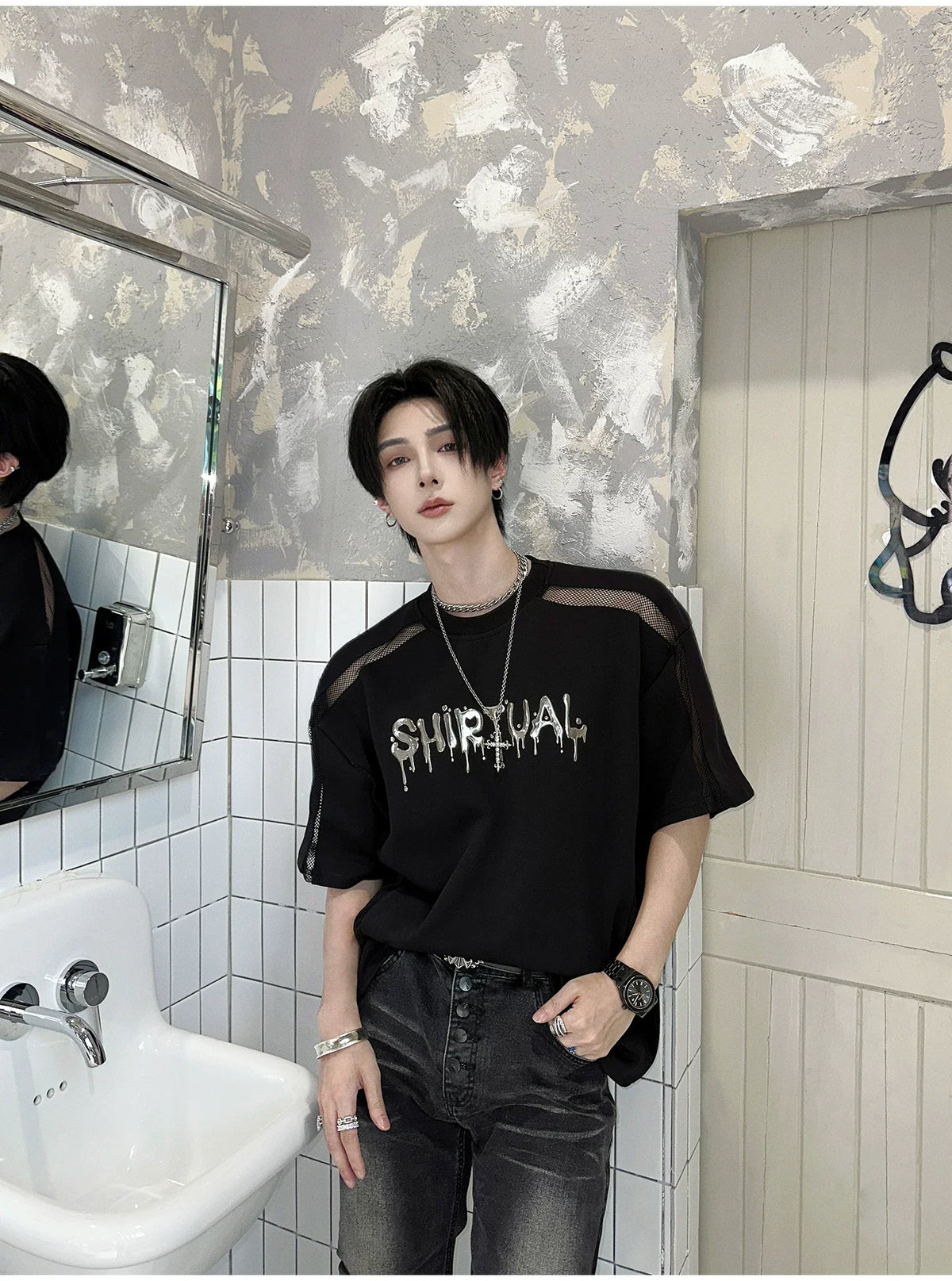 Chrome Spirit Mesh Ritual Tee - Notkicks