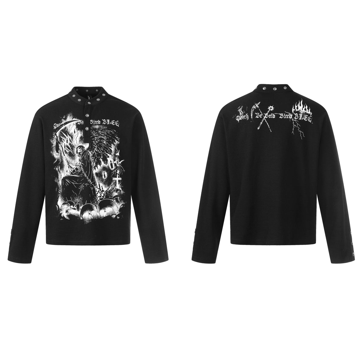 Reaper Crown Sigil High‑Neck Tee - Notkicks