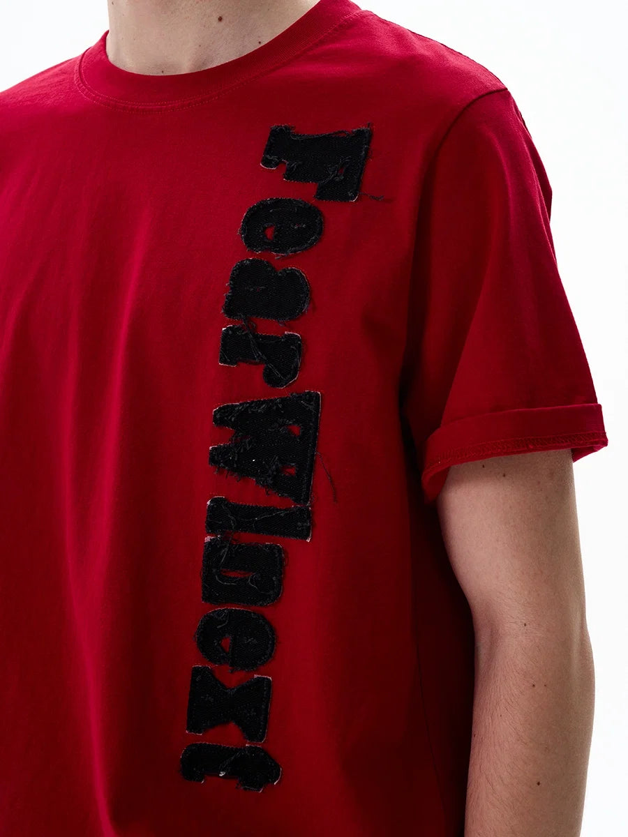 Fuzzy Script Vertical Tee - Notkicks