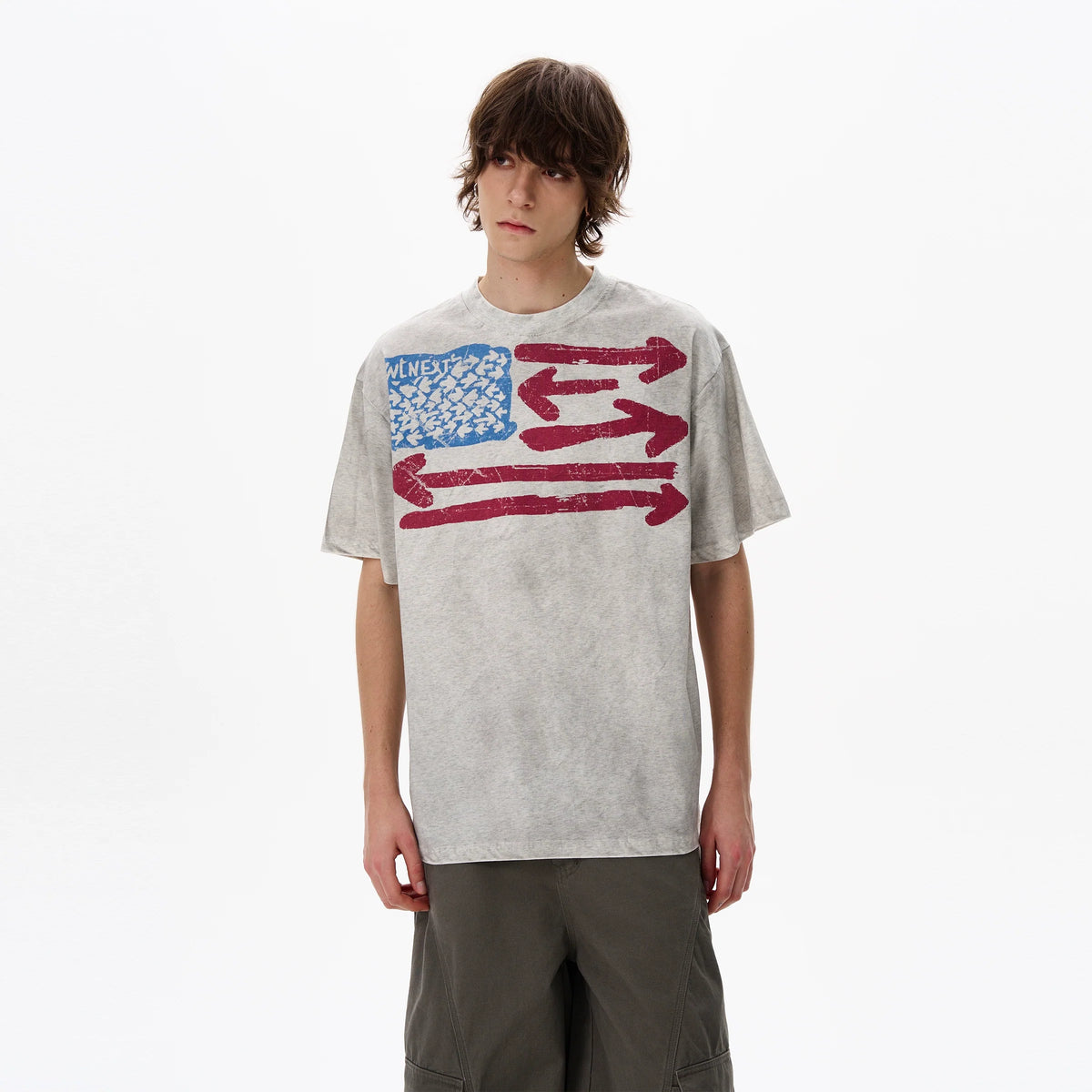 Vintage Flag Graphic Oversized T-Shirt - Notkicks