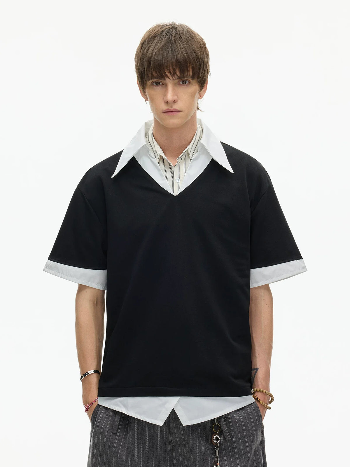 Frost Layered Collar Polo Tee - Notkicks