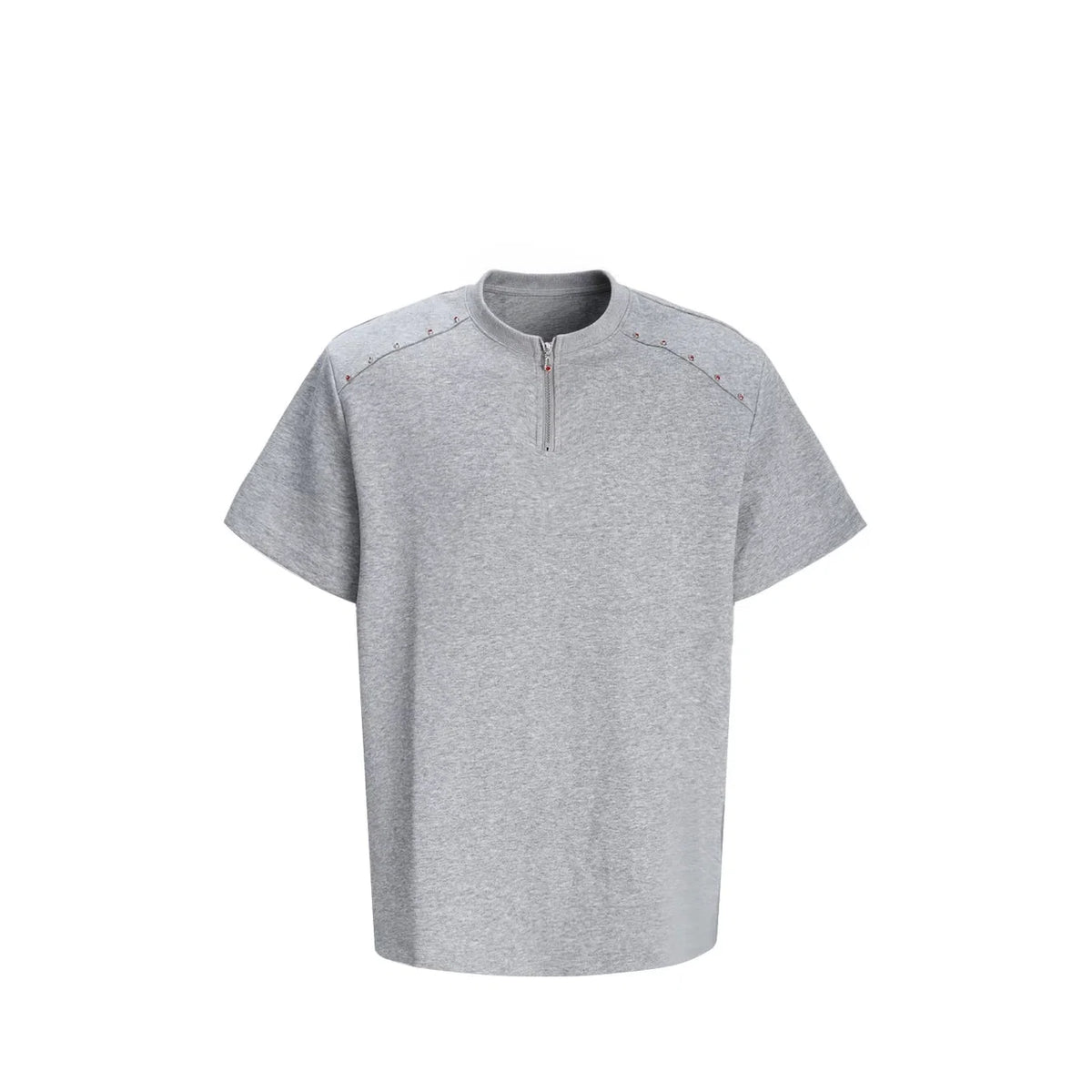 Halo Seam Studded Half-Zip Tee - Notkicks