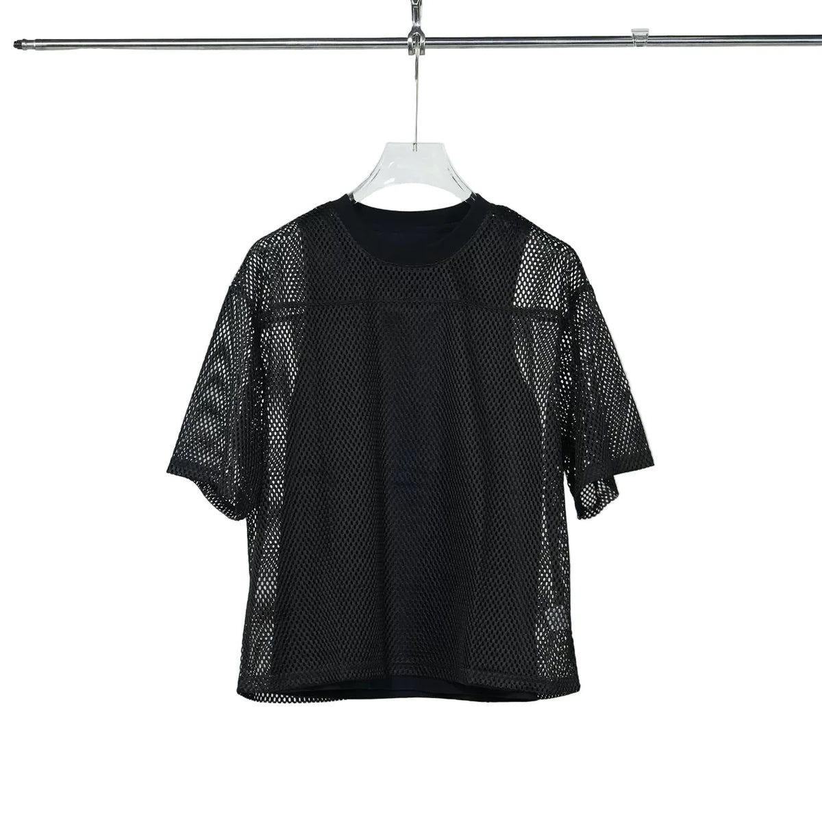 Noir Grid Signal Mesh Tee - Notkicks