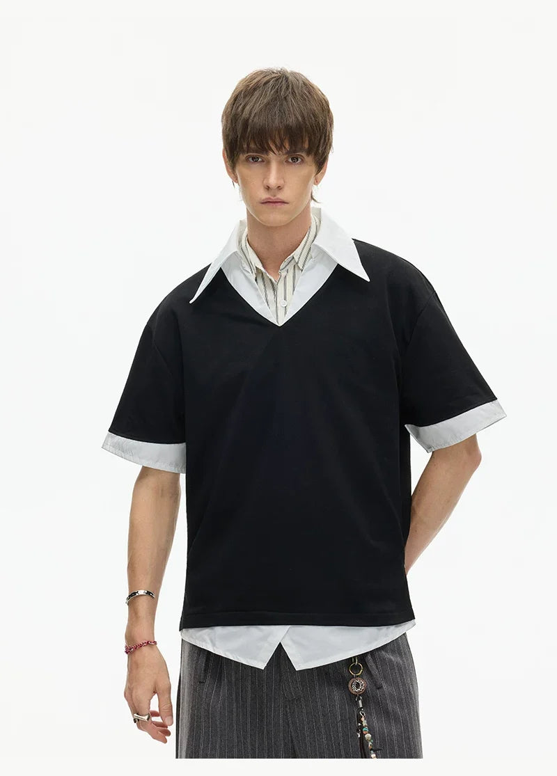 Frost Layered Collar Polo Tee - Notkicks