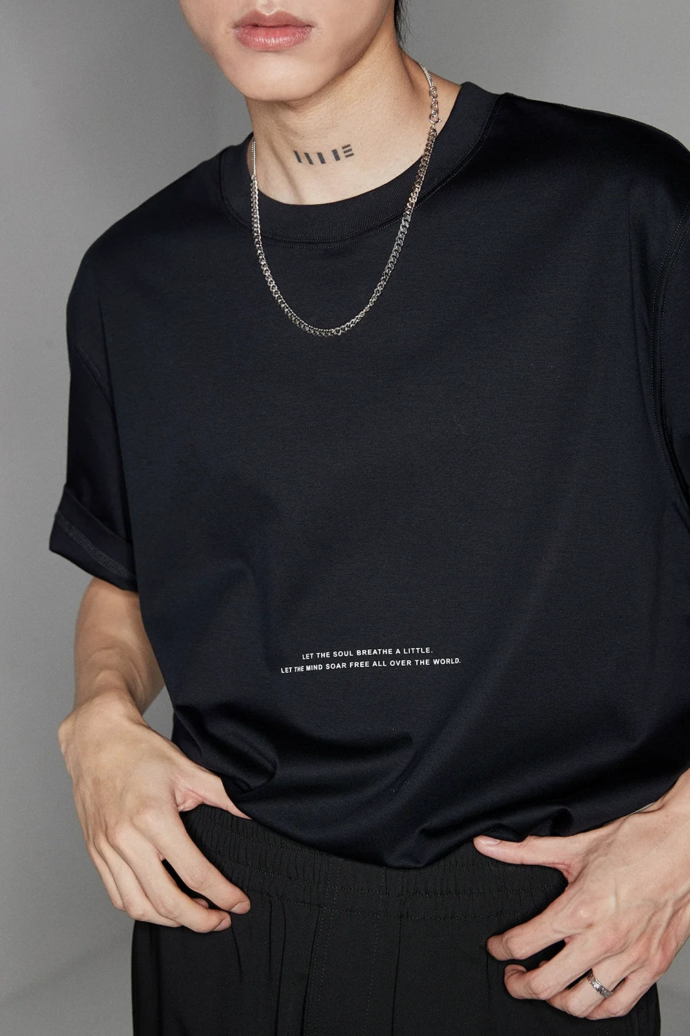 Color Block Letter Print Standard Tee - Notkicks