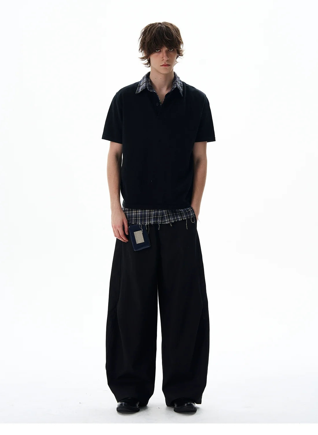 Short Sleeve Henley Shirt with Button Placket - Notkicks