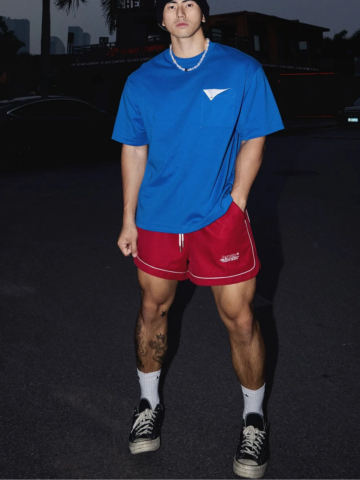 Electric Blue Contrast Pocket Tee - Notkicks