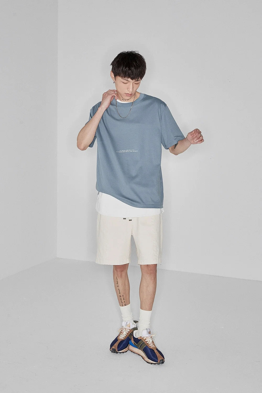 Color Block Letter Print Standard Tee - Notkicks