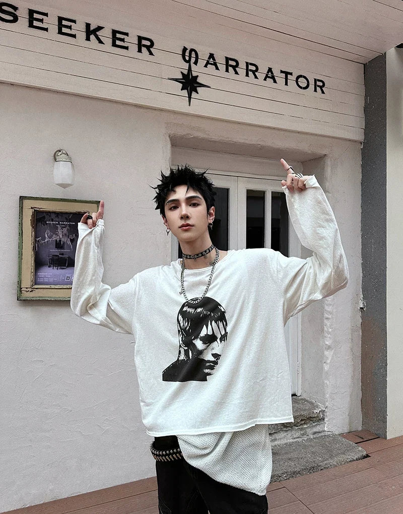Vivid Void Portrait Longsleeve Tee - Notkicks