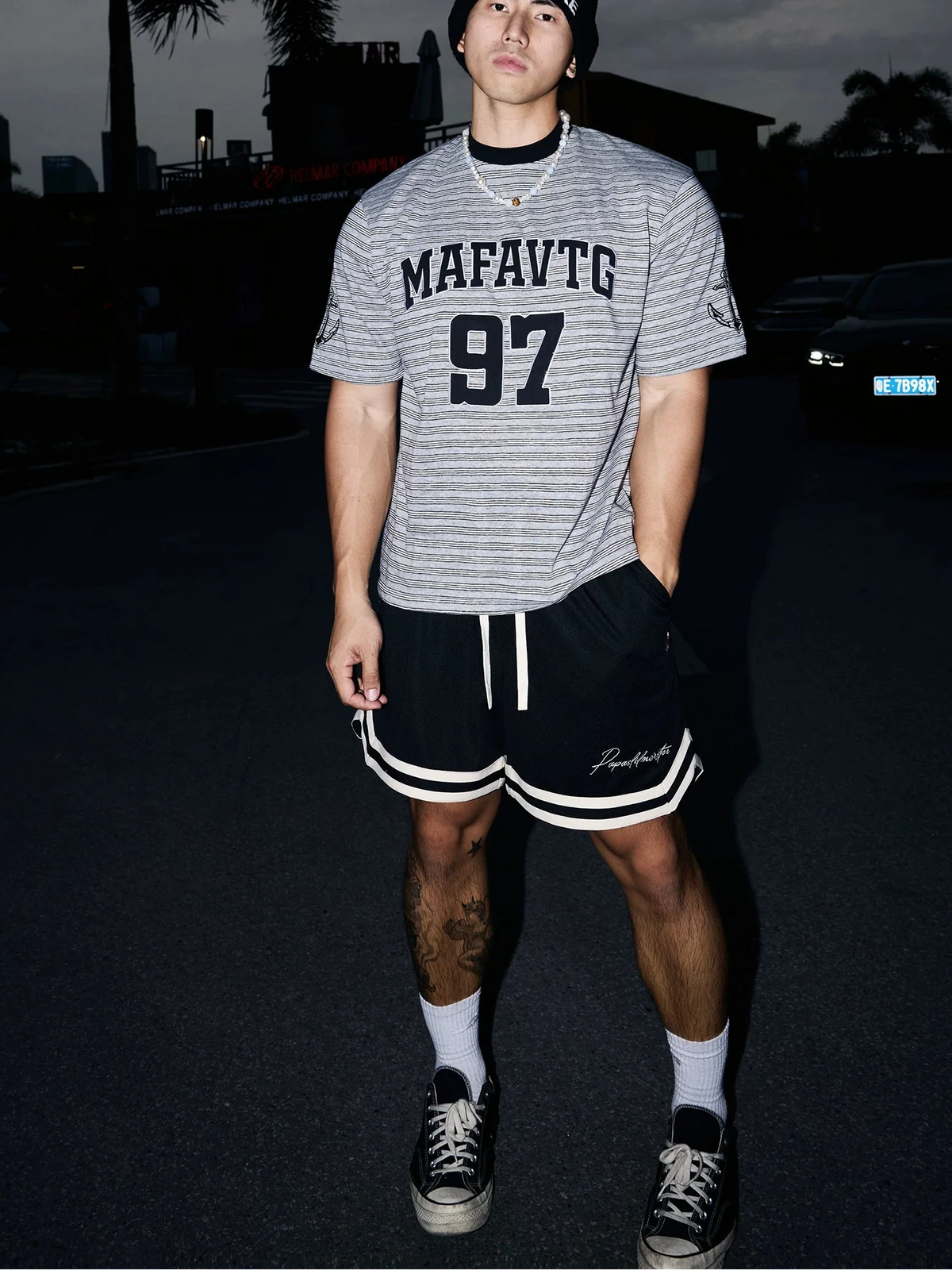 Striped MAFAVTG 97 Varsity Tee - Notkicks