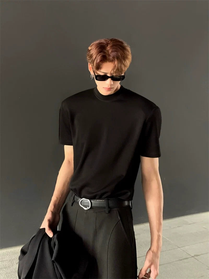 Structured Mock Neck Tee - Notkicks