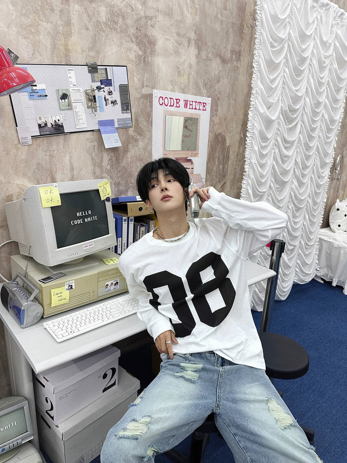 Retro Block 08 Varsity Long Tee - Notkicks