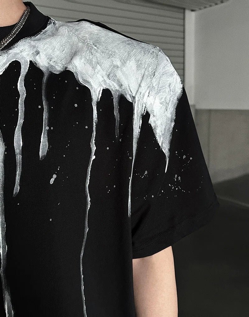 Drip Print Oversized T-Shirt - Notkicks