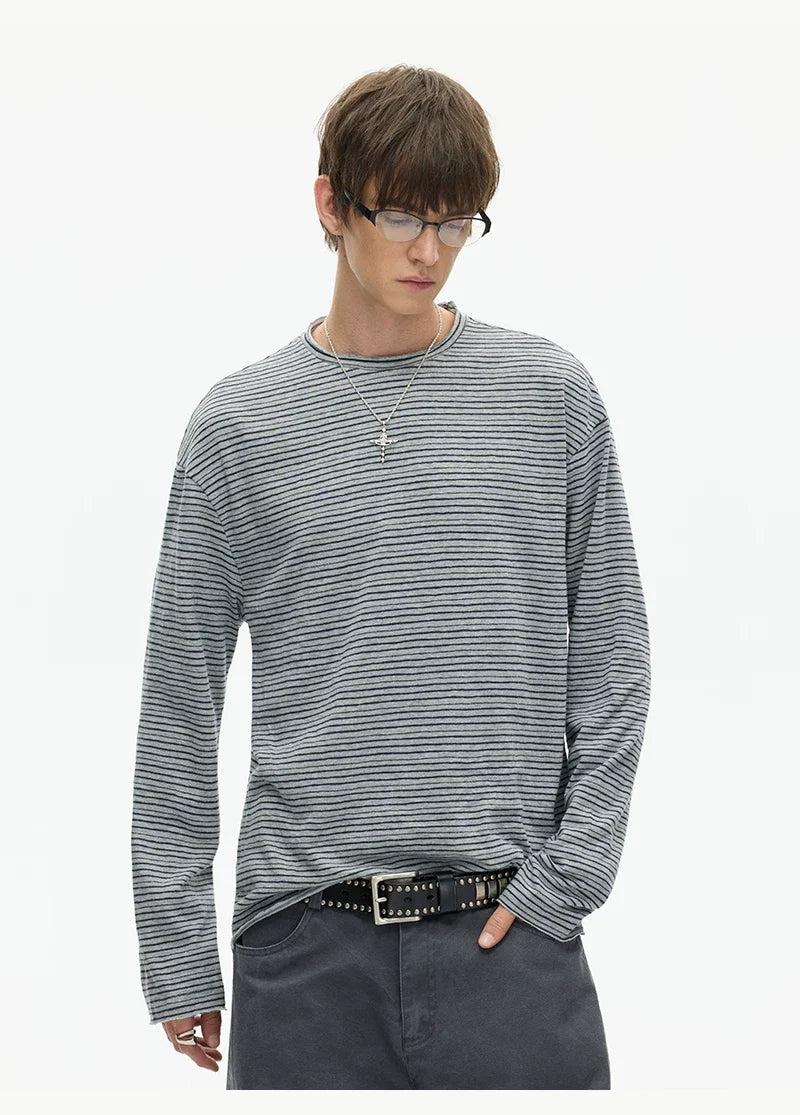 Tidal Stripe Layered Long Sleeve Tee - Notkicks