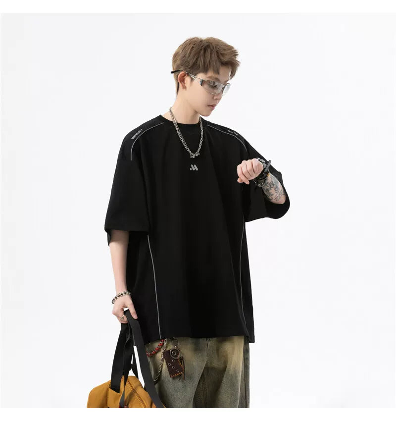 Midnight Circuit Oversized Tech Tee - Notkicks