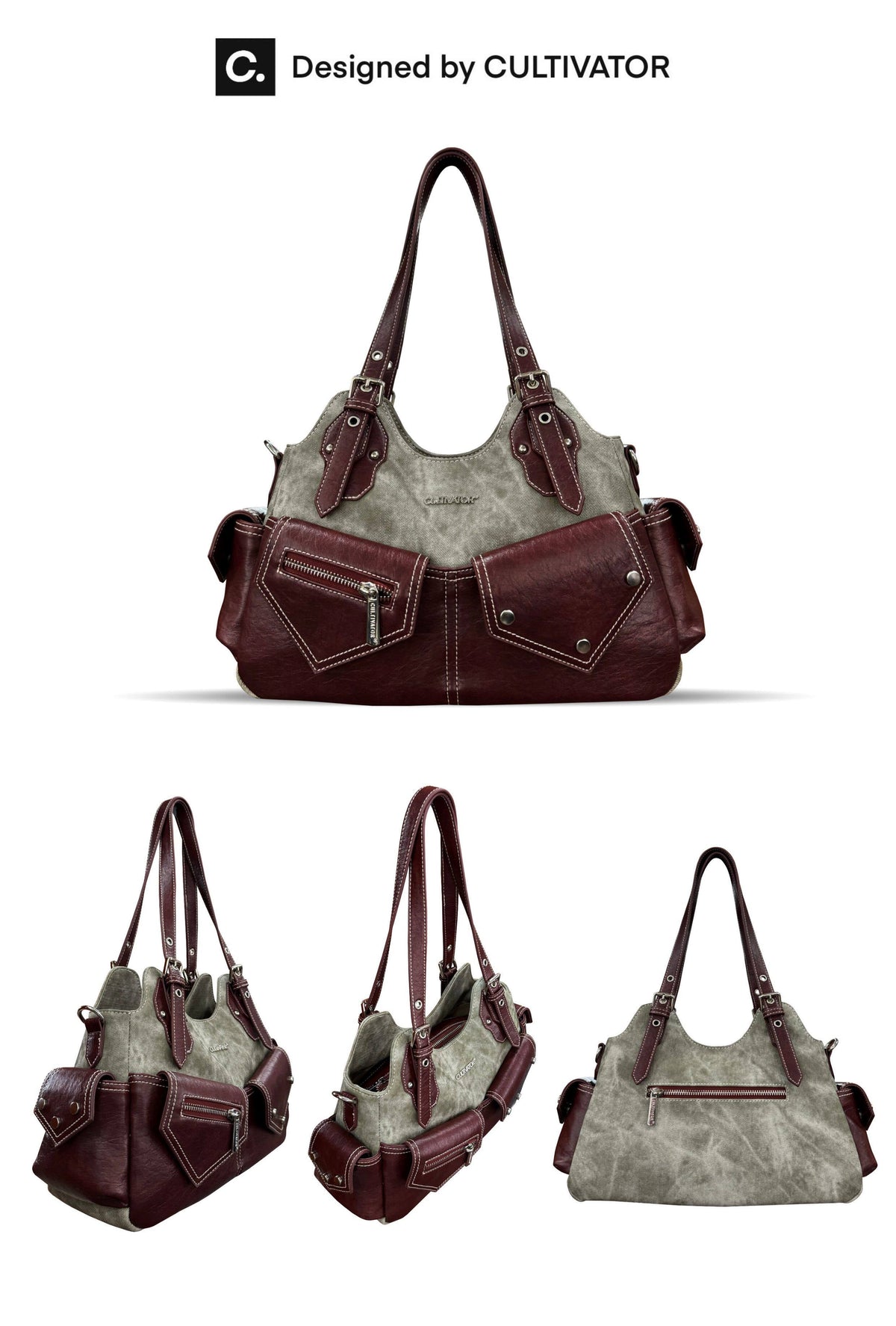 Denim Patchwork Shoulder Bag - Notkicks