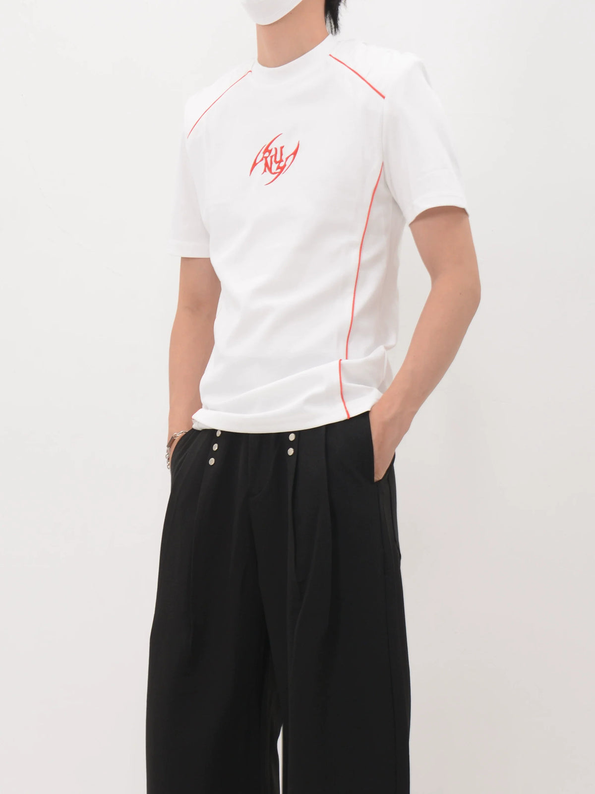 Crimson Circuit Fitted Tee - Notkicks
