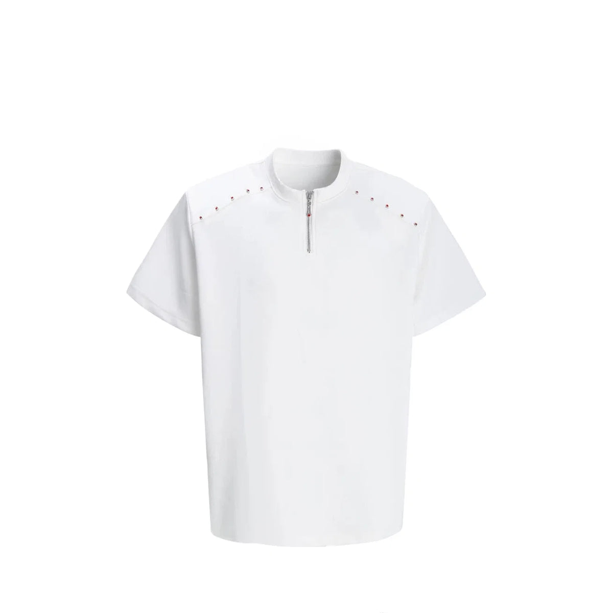 Halo Seam Studded Half-Zip Tee - Notkicks