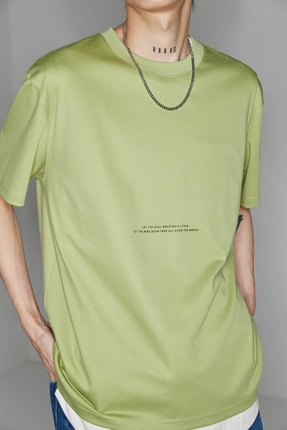 Color Block Letter Print Standard Tee - Notkicks