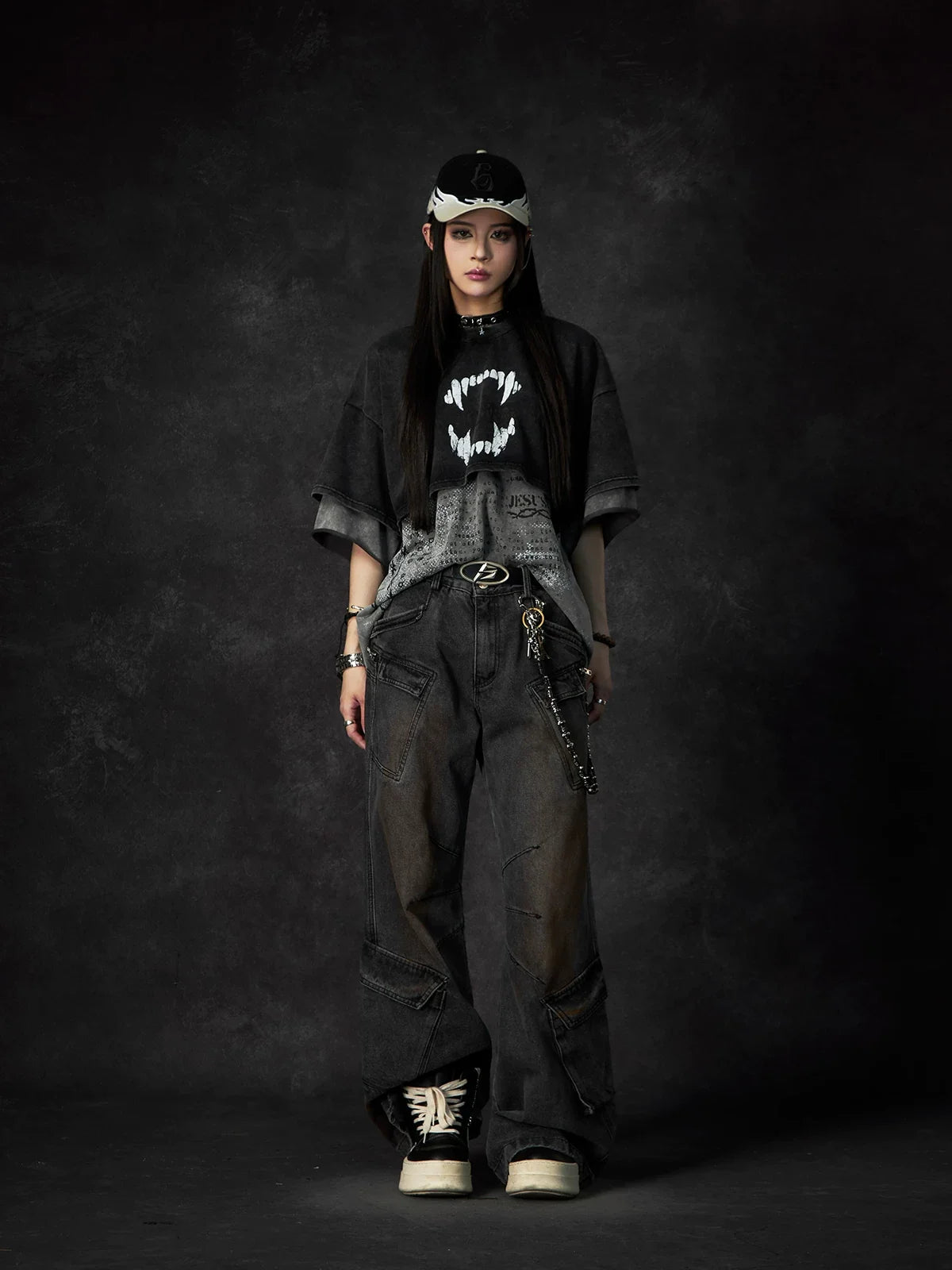 Eclipse Fade Layered Acid-Wash Tee - Notkicks