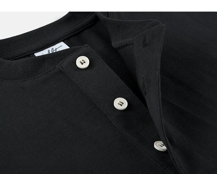 Core Crest Short-Sleeve Henley Tee - Notkicks