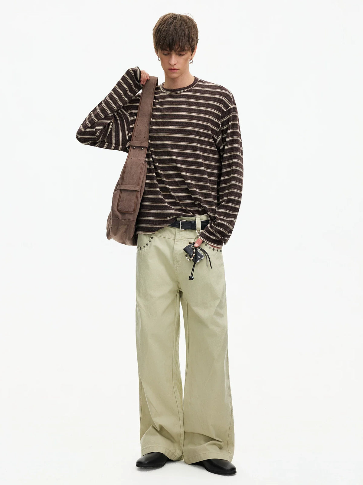 Strata Stripe Long‑Sleeve Tee - Notkicks