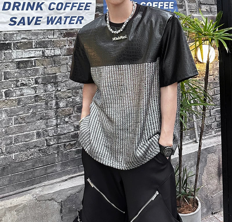 Chrome Grid Splice Panel Tee - Notkicks