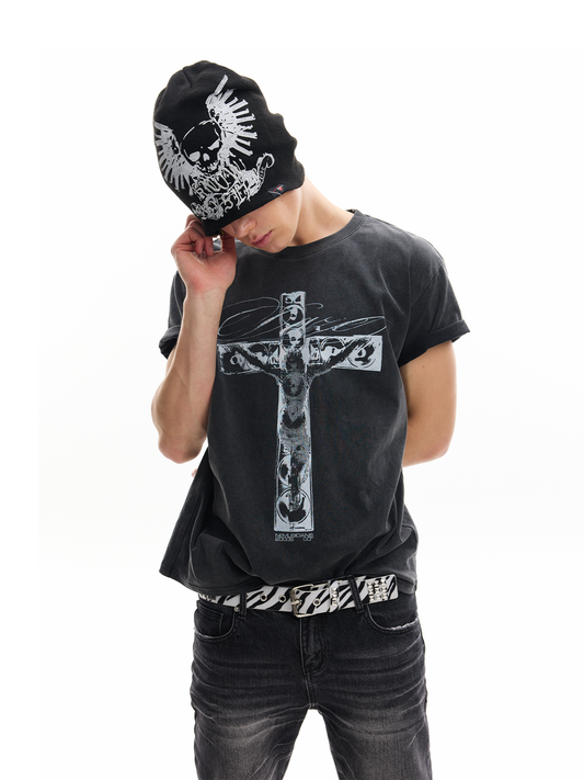 Skull Speakers Cross Graphic Tee - Notkicks