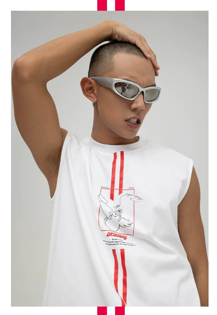 Redline Cowboy Graphic Sleeveless Tee - Notkicks