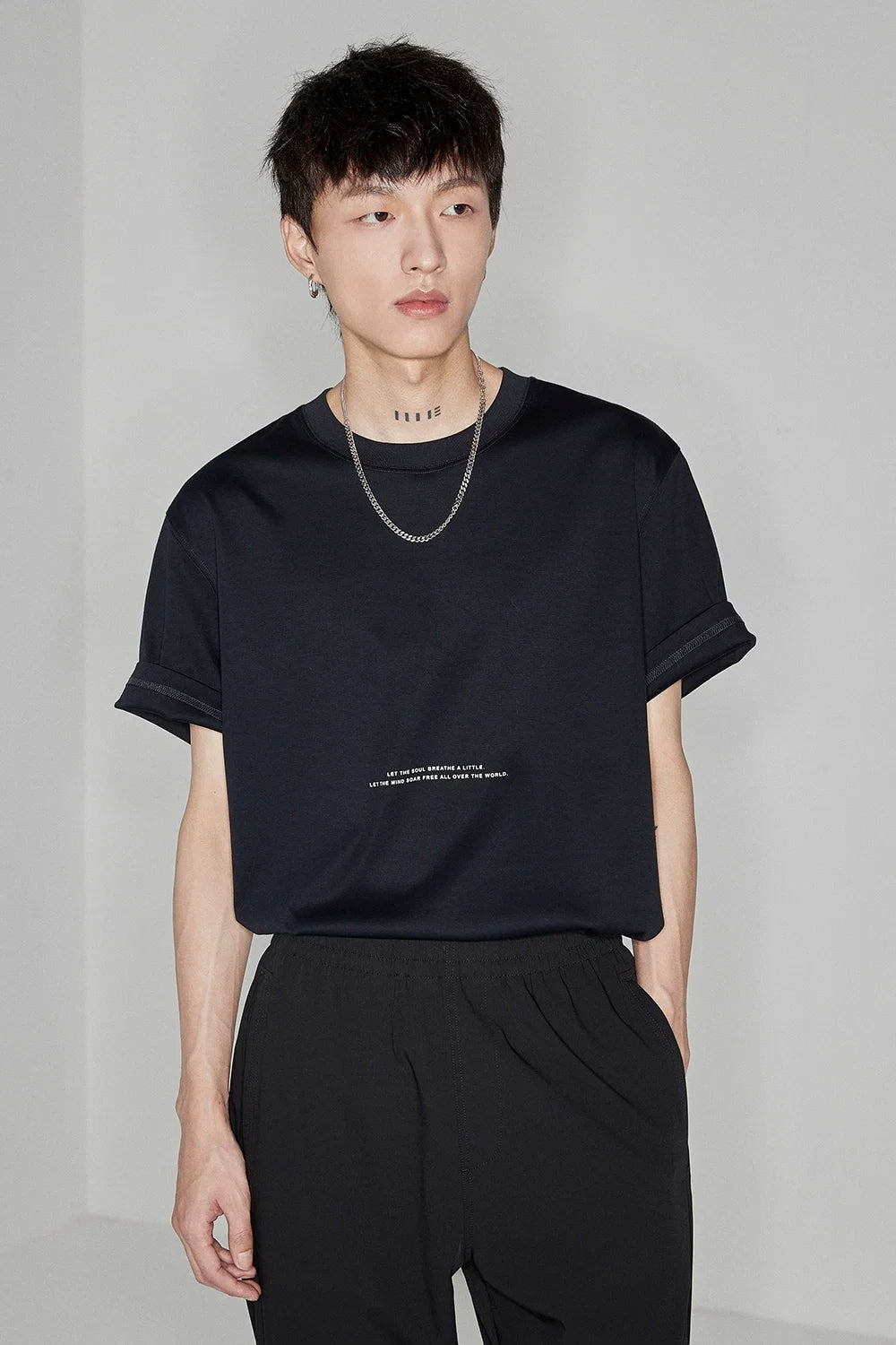 Color Block Letter Print Standard Tee - Notkicks