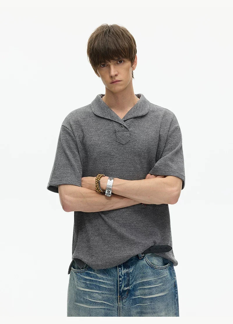 Slate Ridge Shawl Collar Knit Tee - Notkicks
