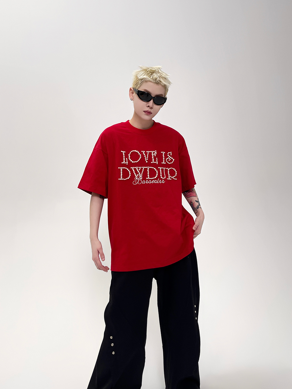 Love Is Dydup Pearl Lettering Tee - Notkicks