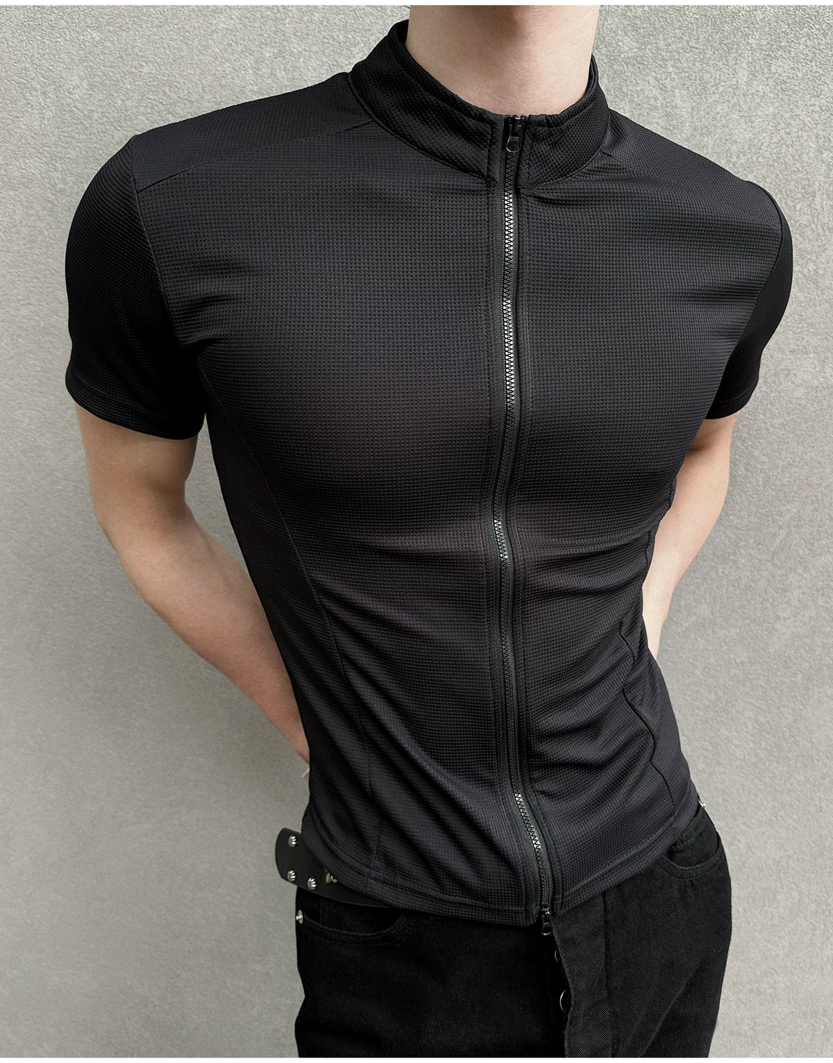 Frostgrid Sculpt Zip Mock Tee - Notkicks
