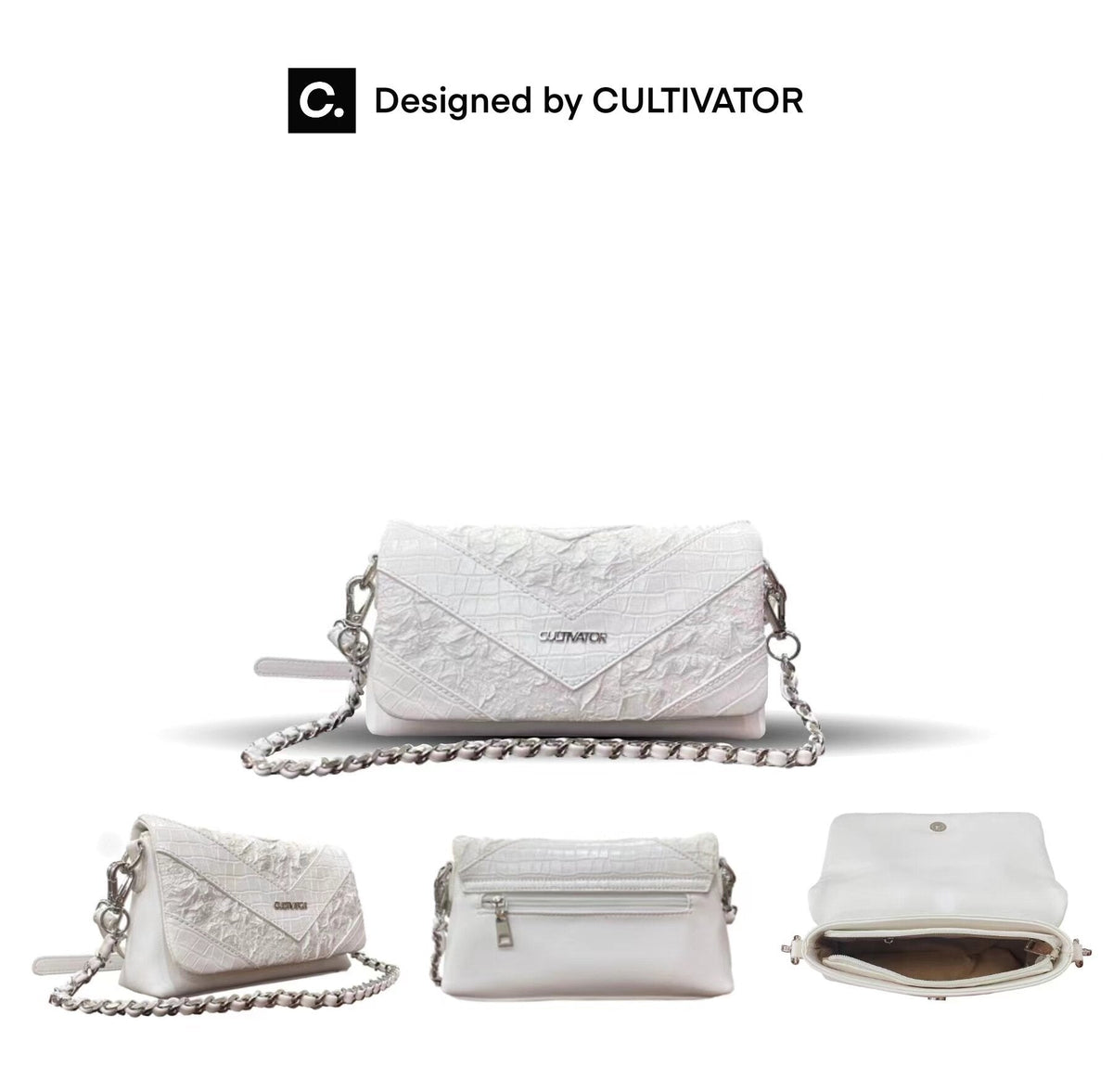 Snake Pattern Chain Shoulder Bag - Notkicks