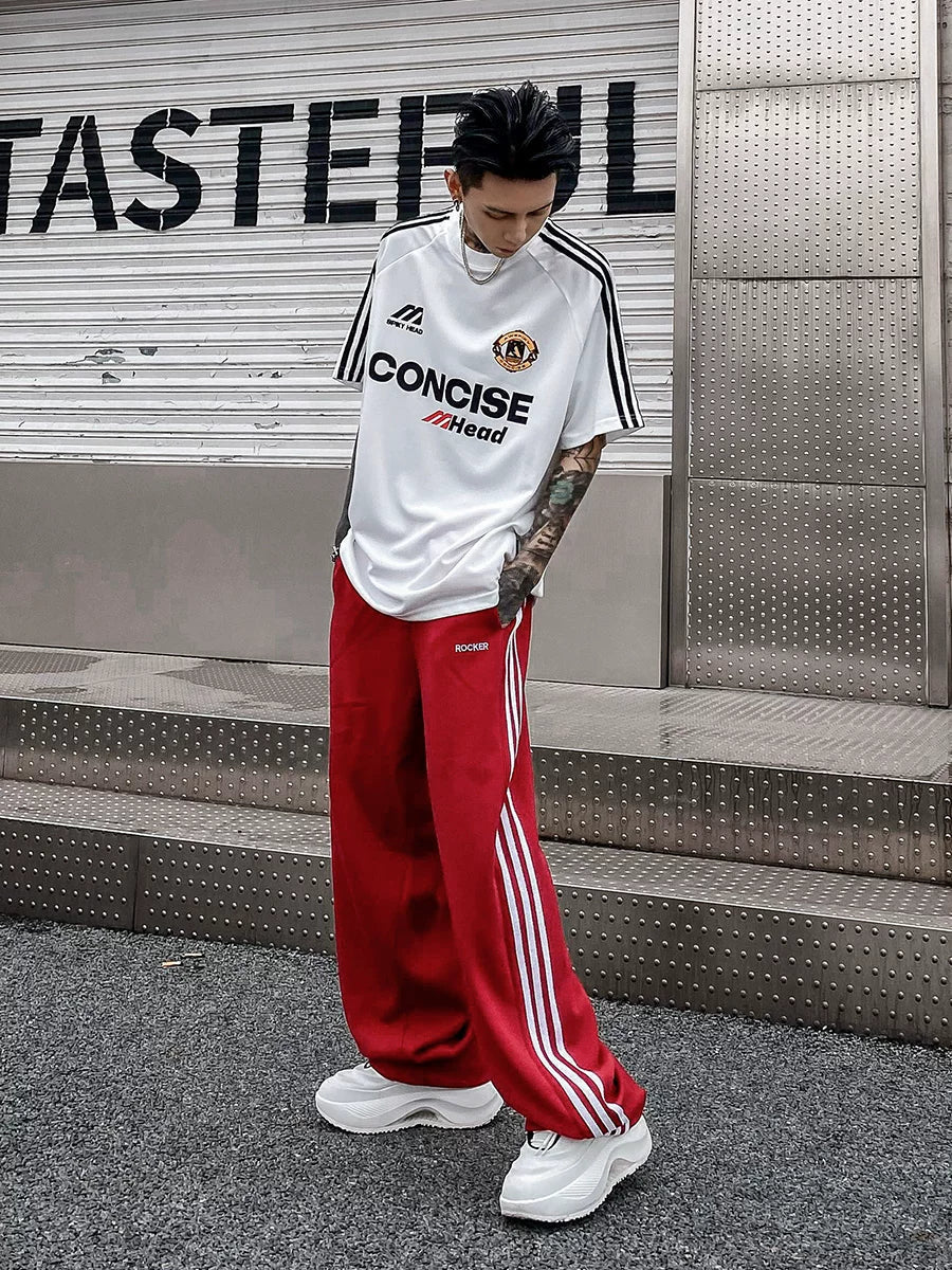 Concise Triple‑Stripe Street Jersey Tee - Notkicks