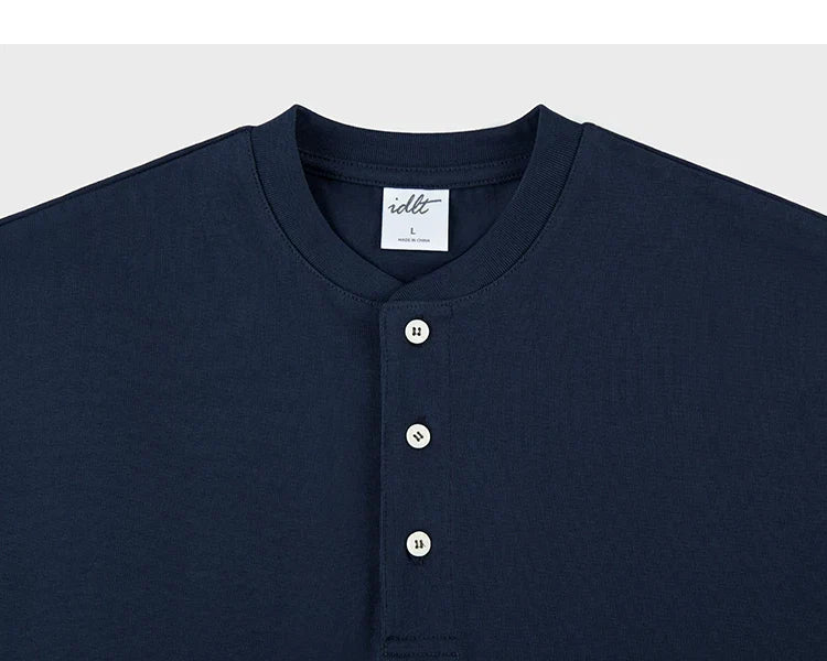 Core Crest Short-Sleeve Henley Tee - Notkicks