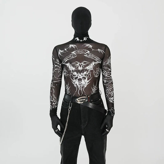 Nightspawn Tattoo Mesh Top - Notkicks