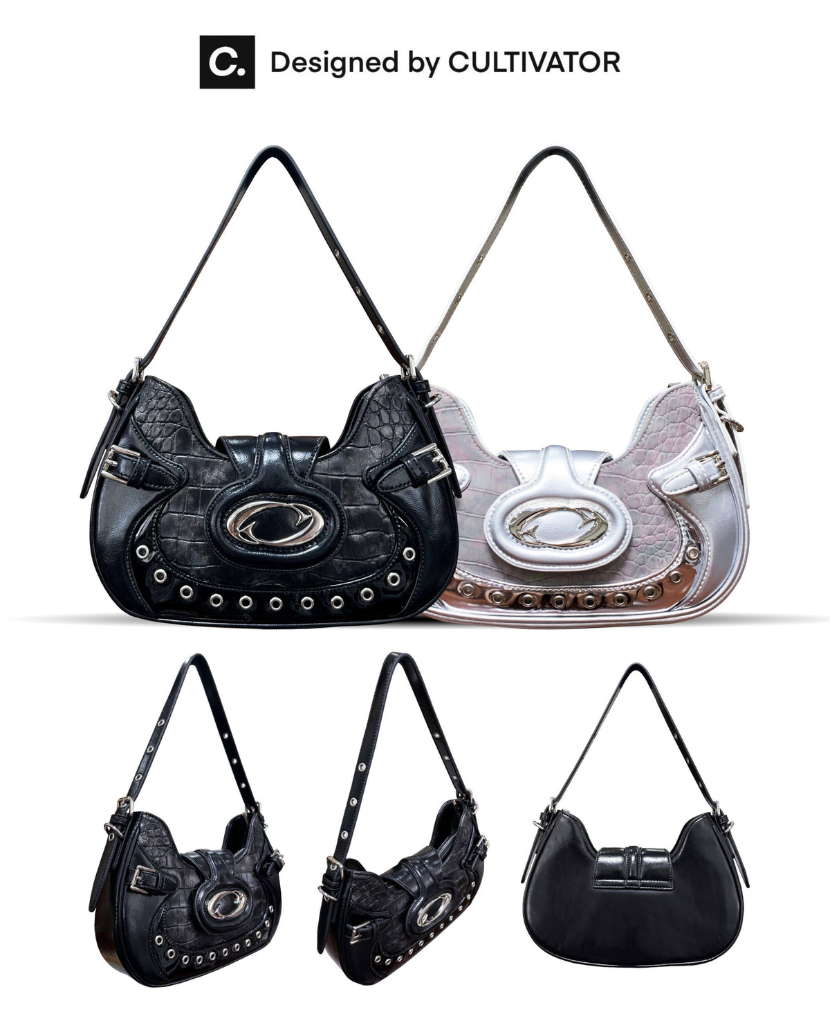 Crocodile Pattern Shoulder Bag - Notkicks