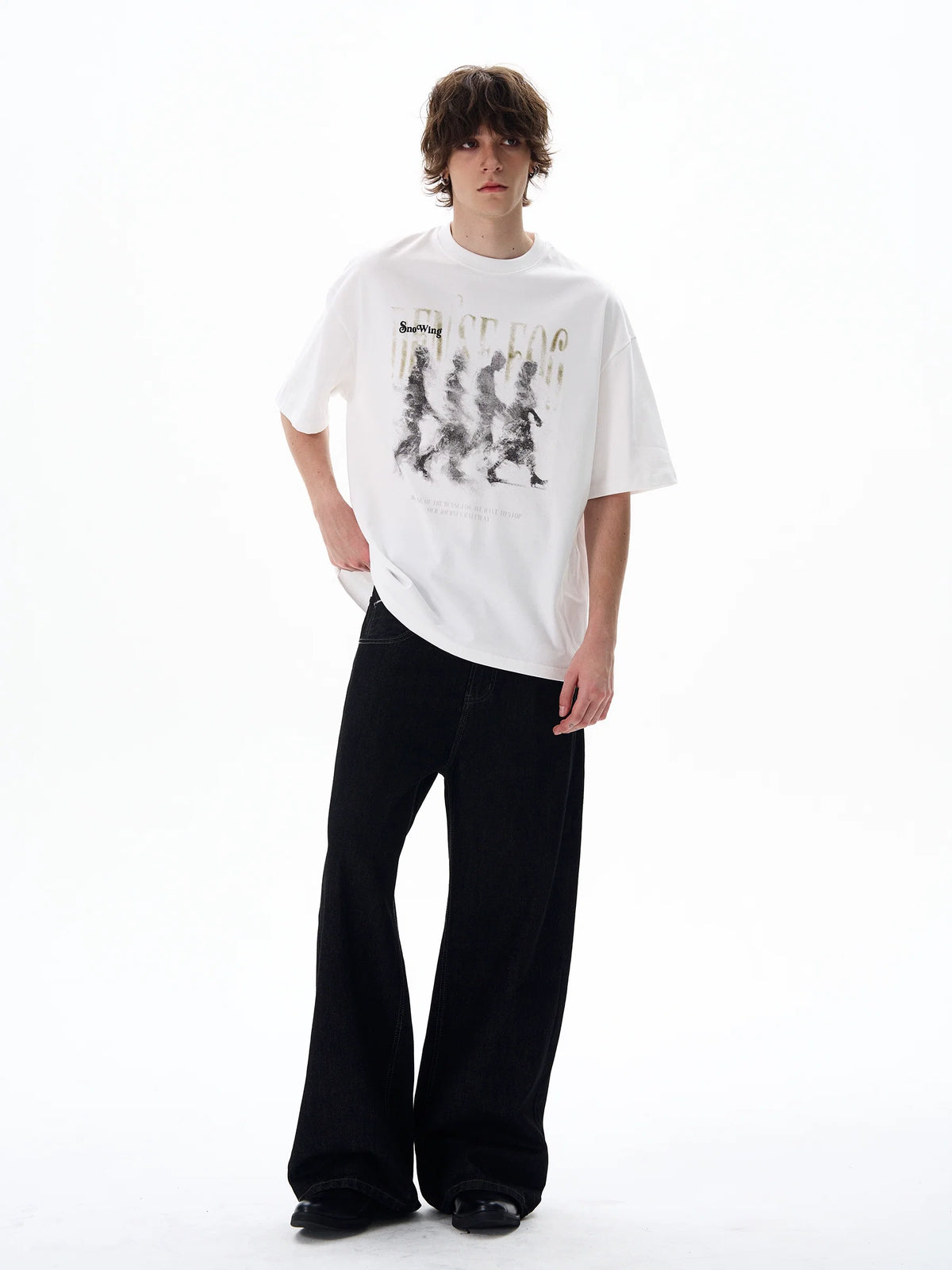 Dense Fog Graphic Oversized Tee - Notkicks