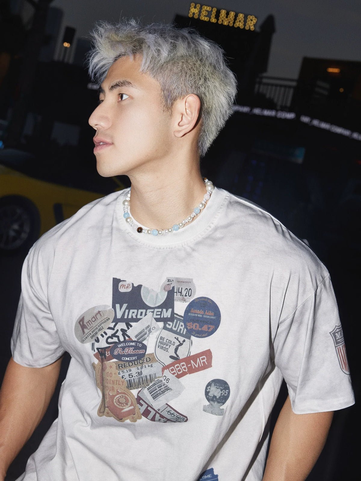 Vintage Badge Graphic White Tee - Notkicks