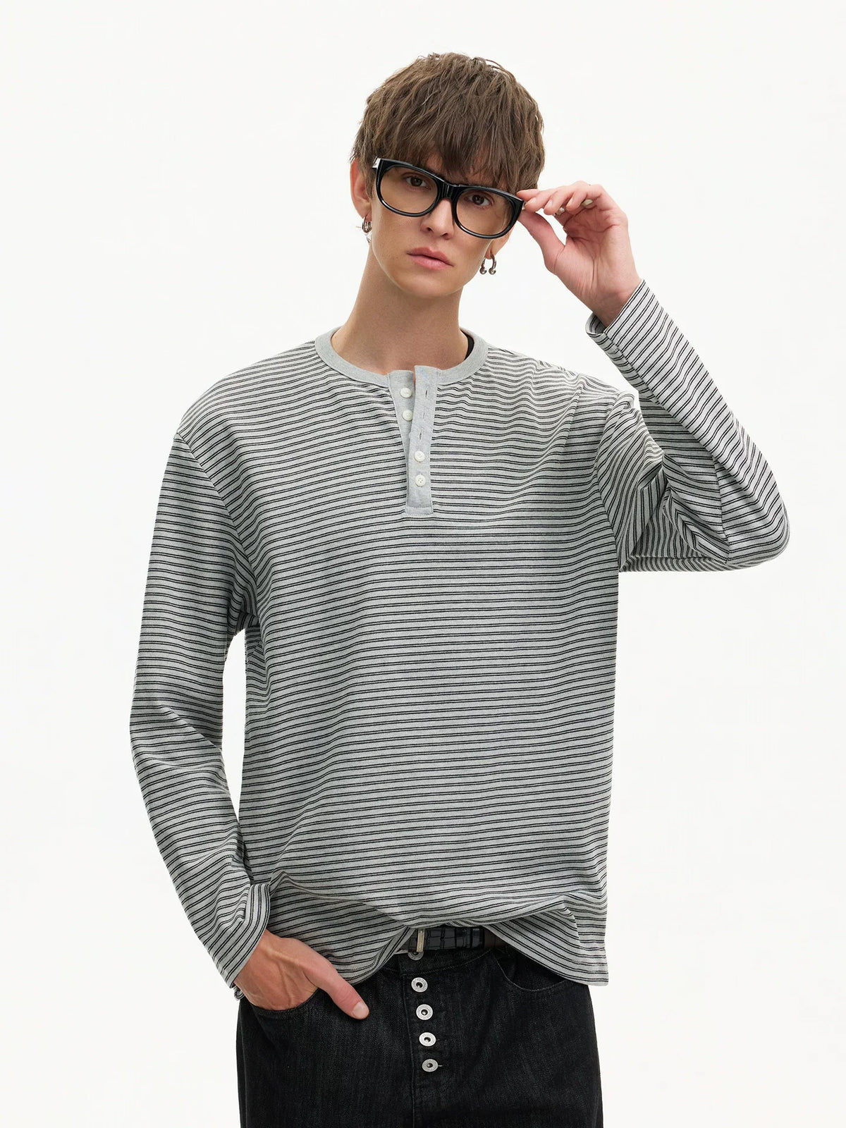 Stripe Henley Lounge Tee - Notkicks