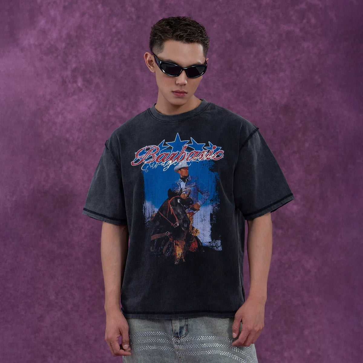 Barbaric Rodeo Vintage Wash Graphic Tee - Notkicks