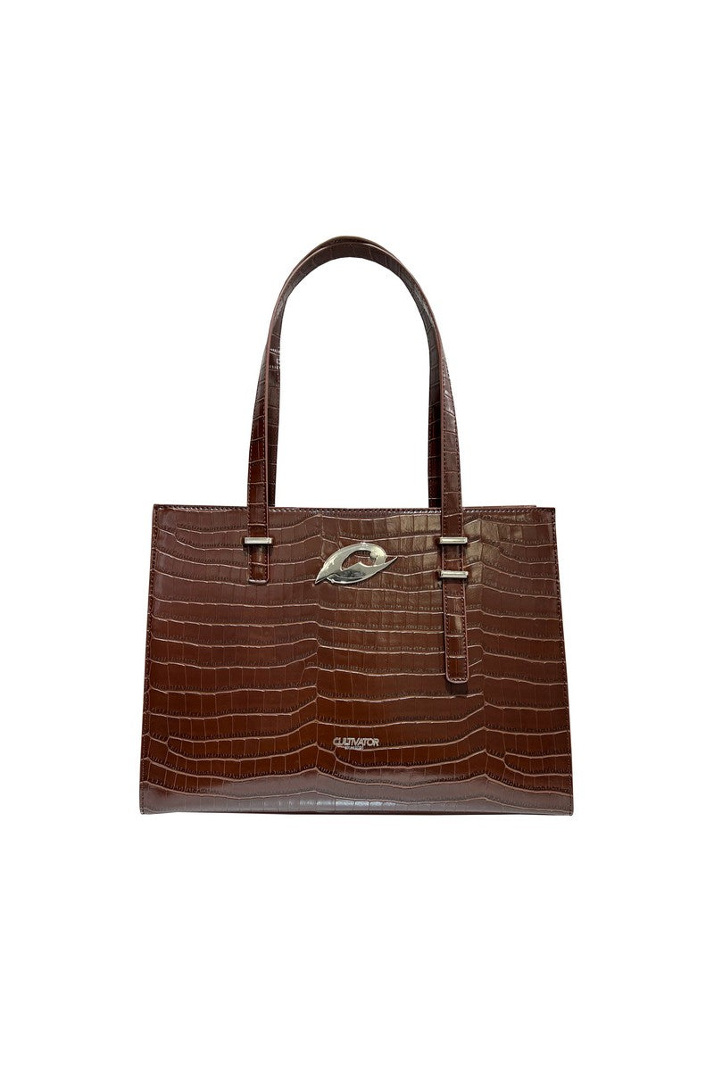 Crocodile Pattern Logo Tote Bag - Notkicks