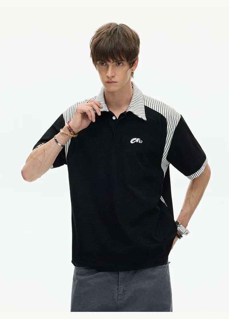 Stripe Collar Club Polo Tee - Notkicks
