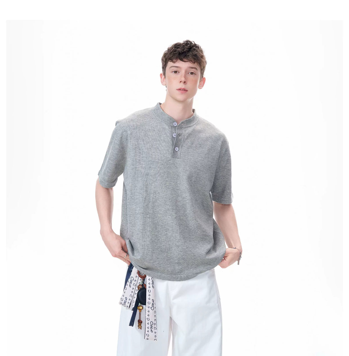 Cloudline Short-Sleeve Henley Tee - Notkicks